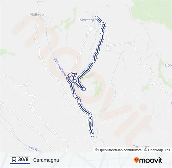 30/8 Bus Line Map