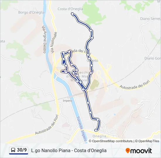 30/9 Bus Line Map