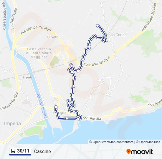30/11 Bus Line Map