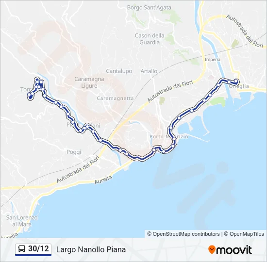 30/12 Bus Line Map