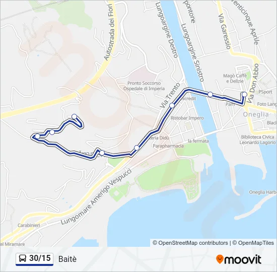 30/15 Bus Line Map