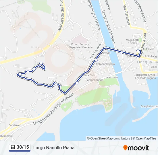 30/15 Bus Line Map