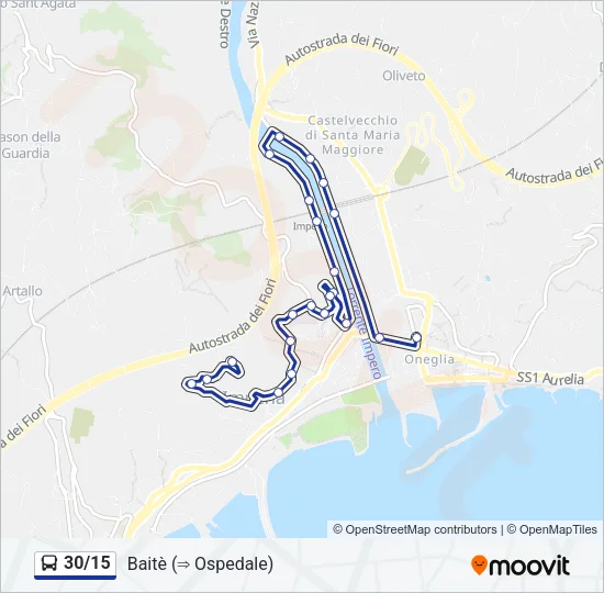 30/15 Bus Line Map