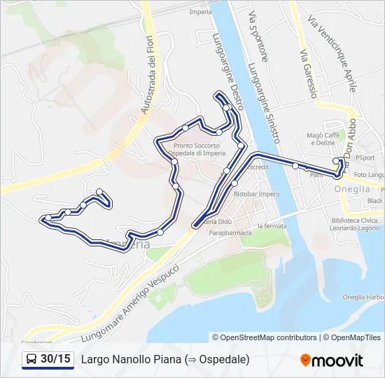 30/15 Bus Line Map