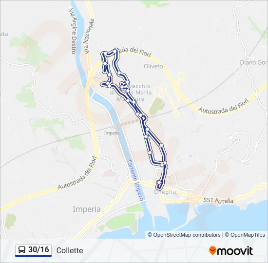 30/16 Bus Line Map