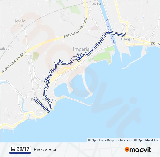 30/17 Bus Line Map