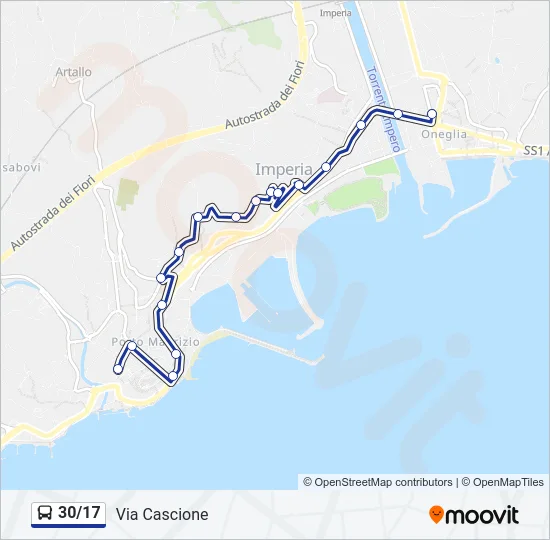 30/17 Bus Line Map