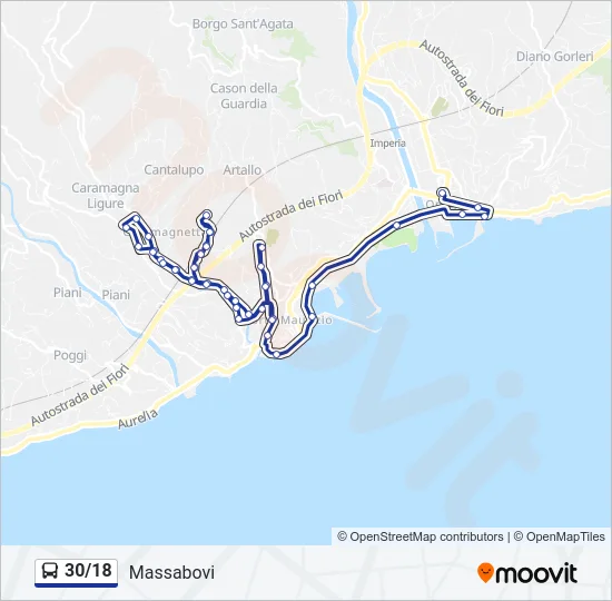 30/18 Bus Line Map