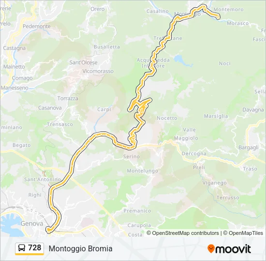 728 Bus Line Map