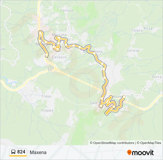824 Bus Line Map