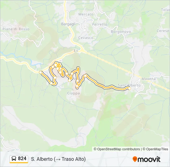 824 Bus Line Map
