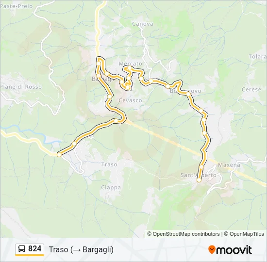 824 Bus Line Map