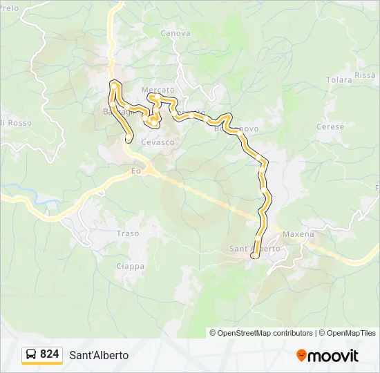 824 Bus Line Map