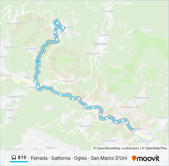 819 Bus Line Map
