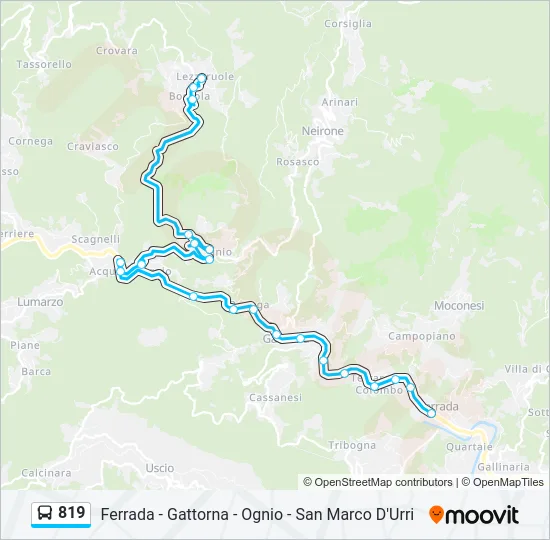 819 Bus Line Map