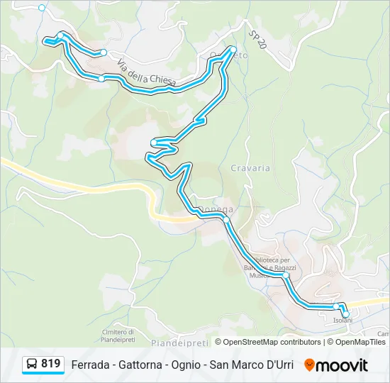819 Bus Line Map