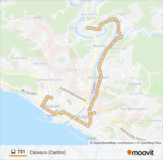 731 Bus Line Map