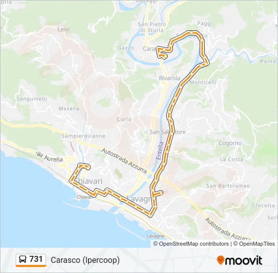 731 Bus Line Map