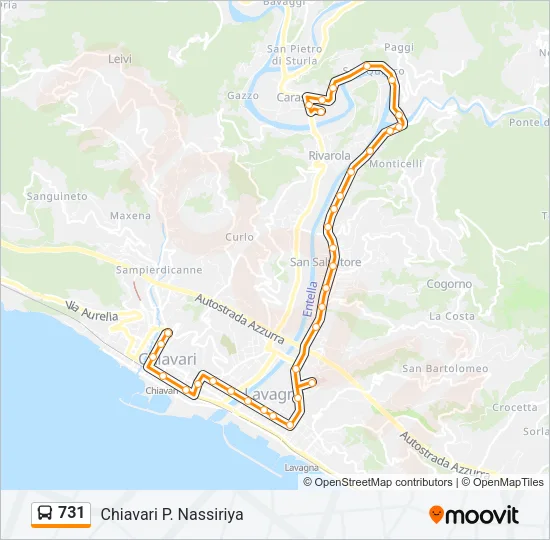 731 Bus Line Map