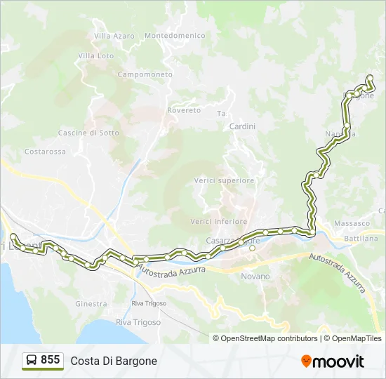 855 Bus Line Map