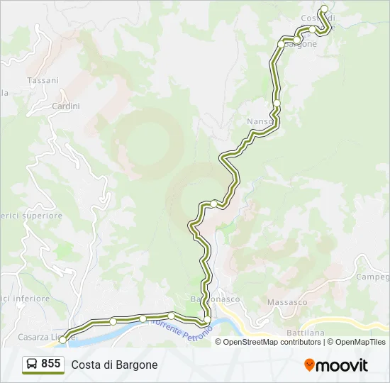 855 Bus Line Map