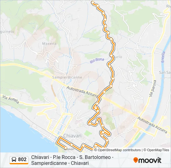 802 Bus Line Map