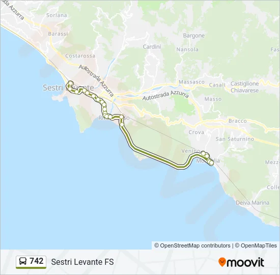 742 Bus Line Map