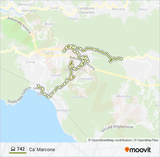 742 Bus Line Map