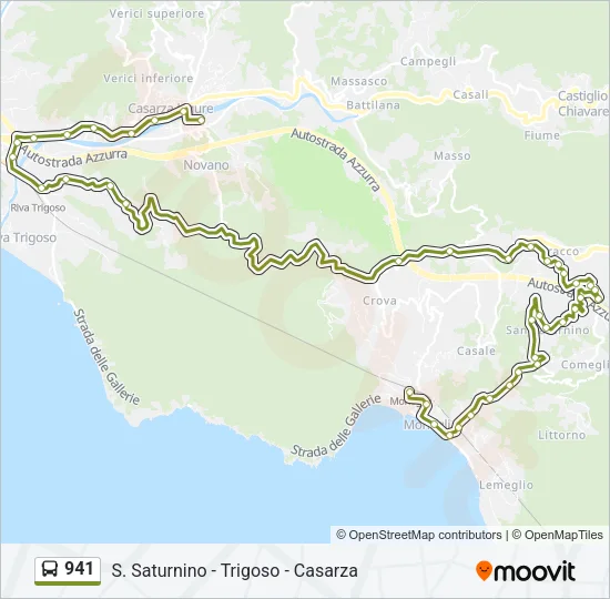 941 Bus Line Map