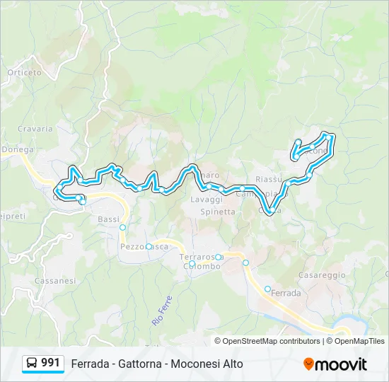 991 Bus Line Map