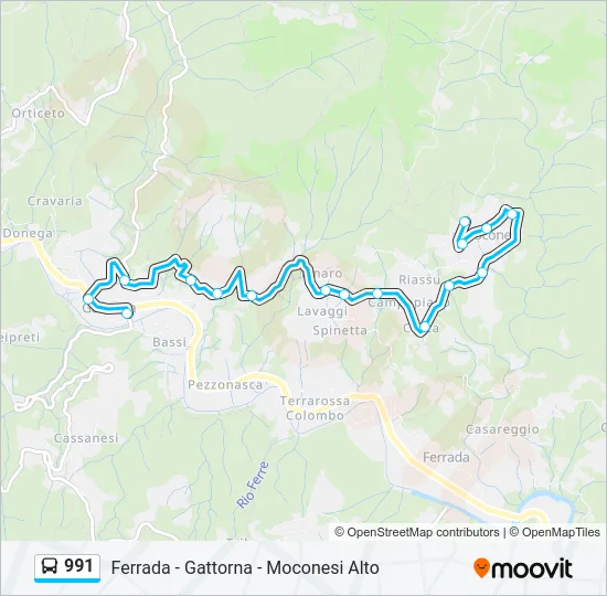 991 Bus Line Map