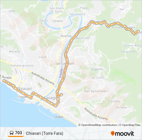 703 Bus Line Map