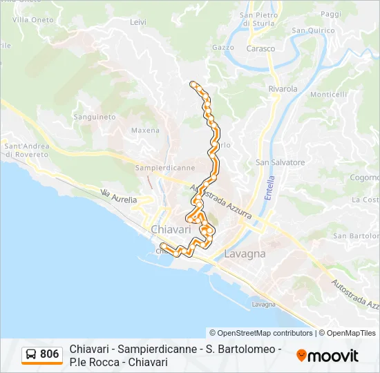 806 Bus Line Map