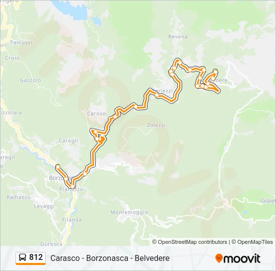 812 Bus Line Map