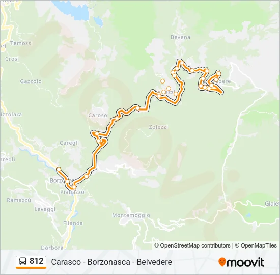 812 Bus Line Map