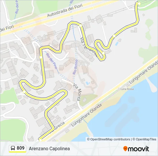 809 Bus Line Map