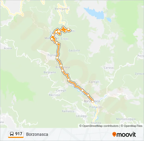 917 Bus Line Map