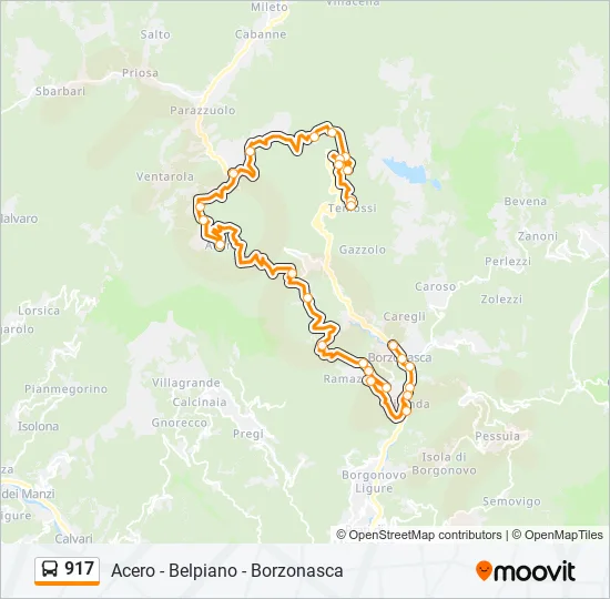 917 Bus Line Map