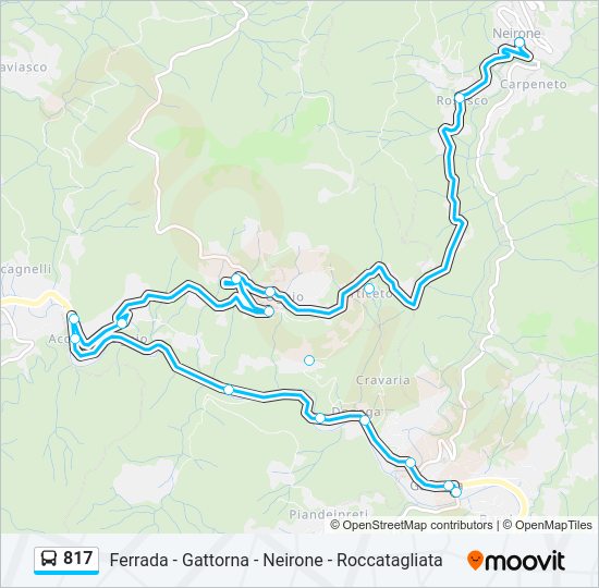 Percorso linea bus 817