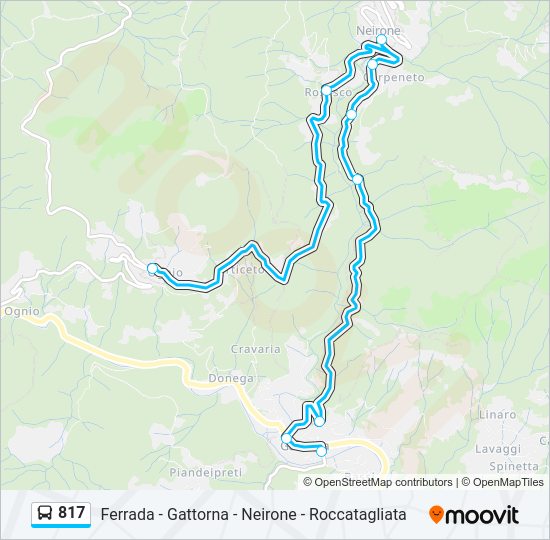 Percorso linea bus 817