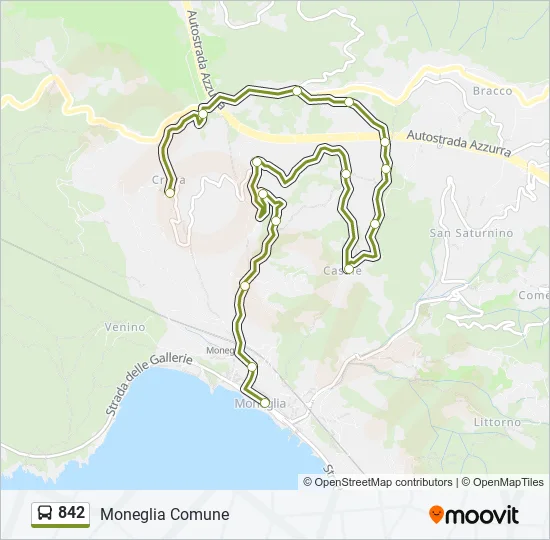 842 Bus Line Map