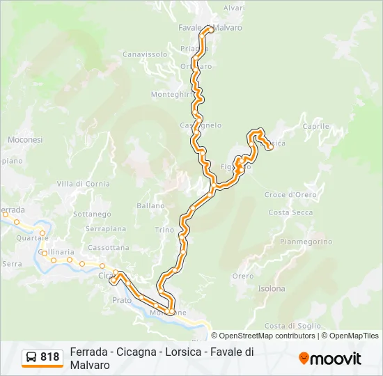 818 Bus Line Map