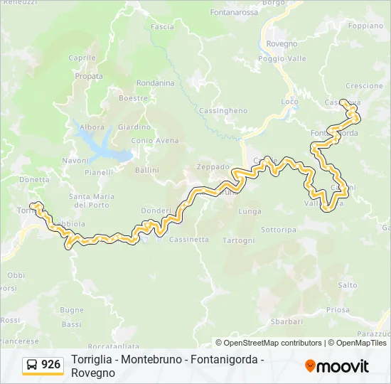 926 Bus Line Map