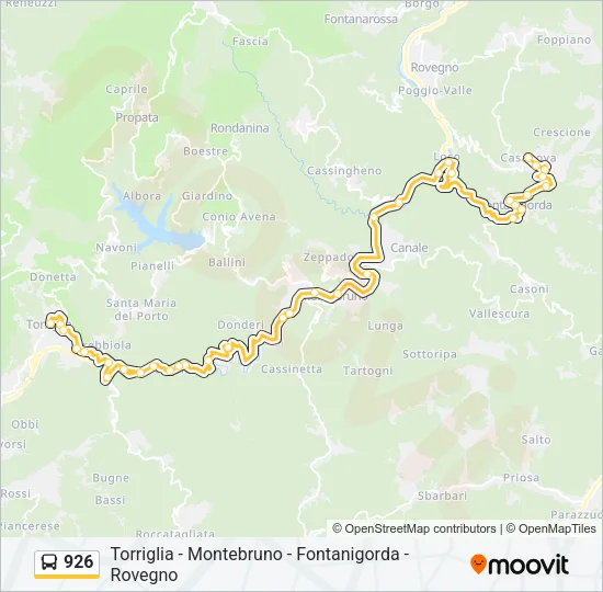 926 Bus Line Map