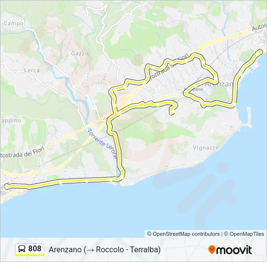 808 Bus Line Map