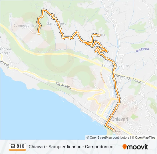 810 Bus Line Map