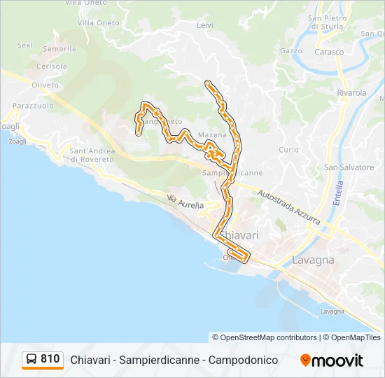 810 Bus Line Map