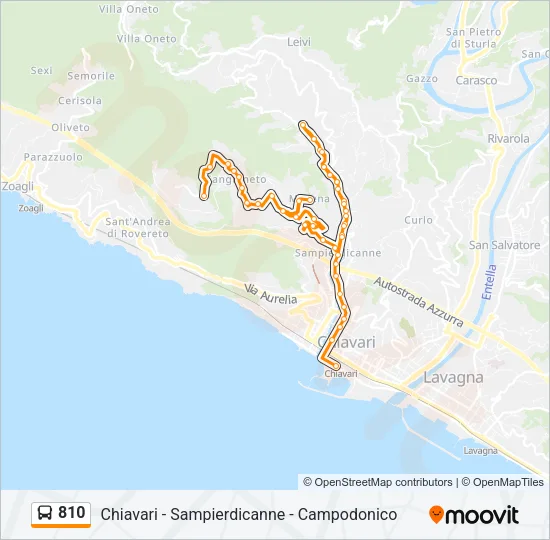 810 Bus Line Map