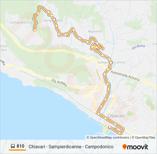 810 Bus Line Map