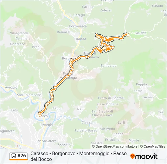 826 Bus Line Map